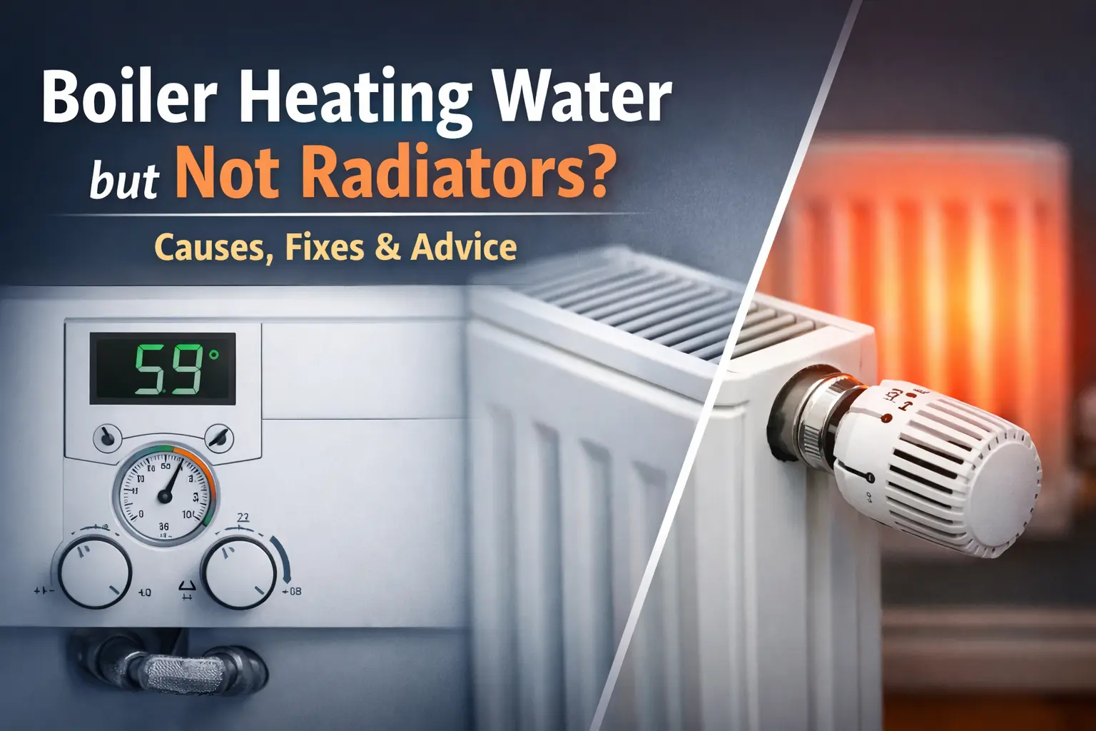fix boiler heating water but not radiator