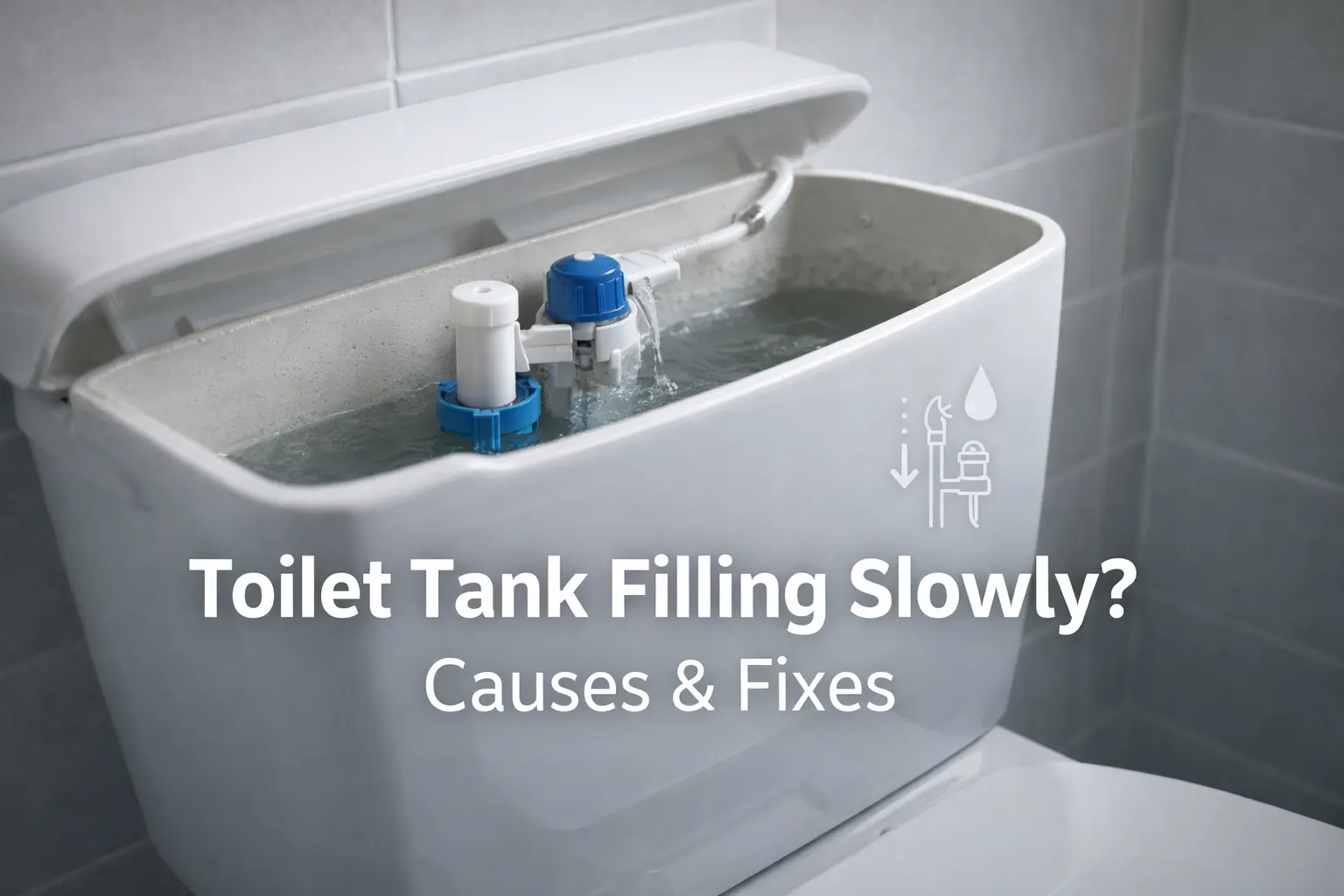 Toilet tank filling slowly fix in 10 minutes