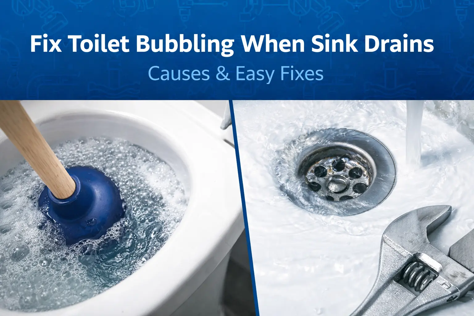 fix toilet bubbling when sink drains