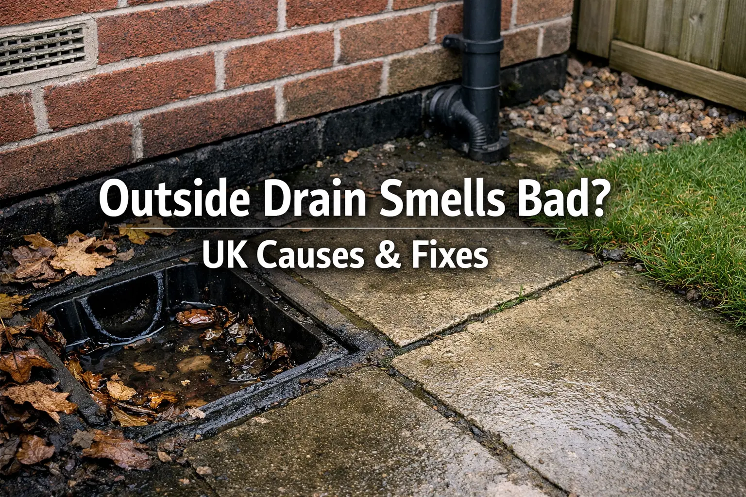 outside drain smell bad fix it easliy uk