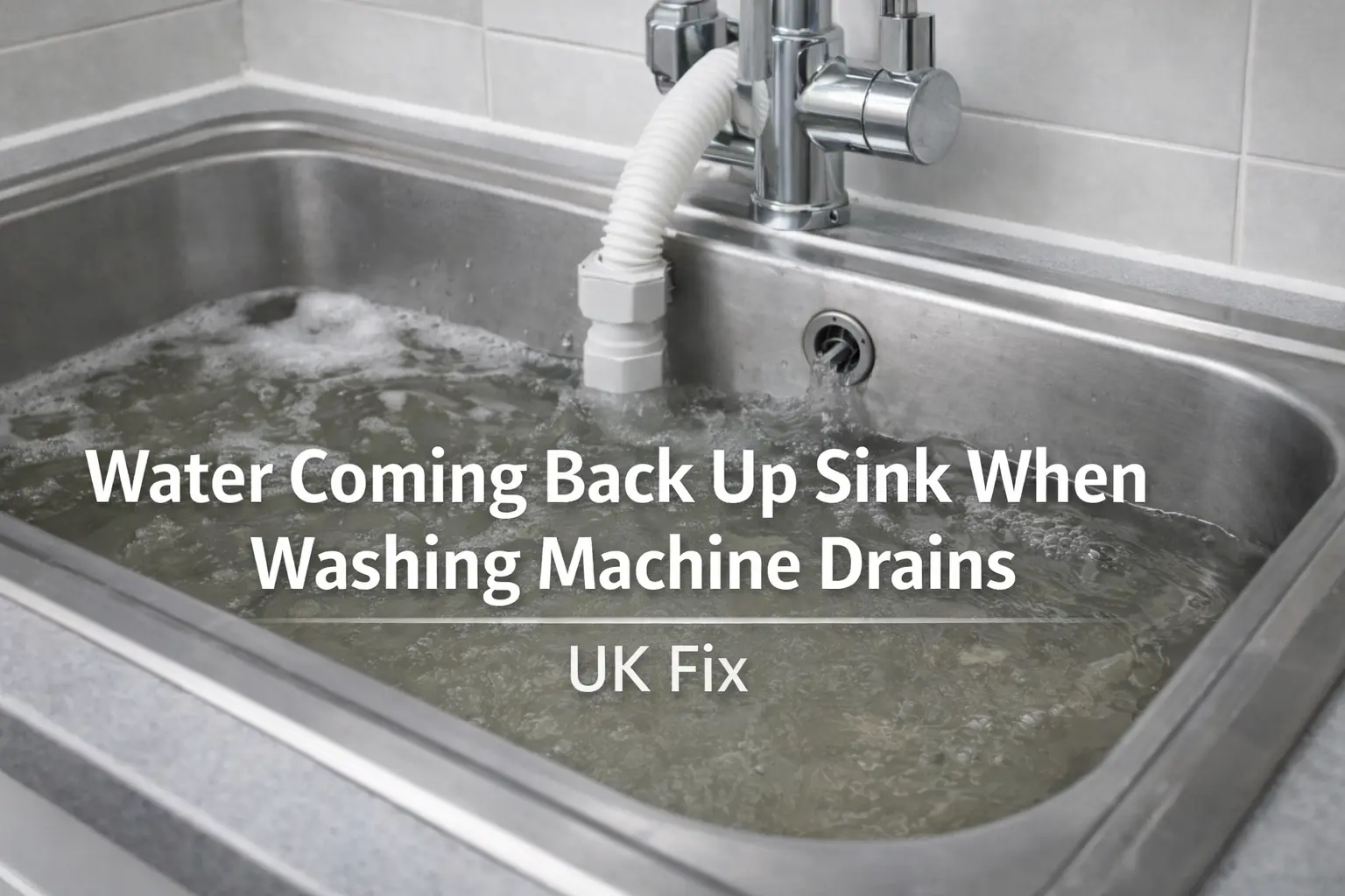 Water backing up in kitchen sink when washing machine drains