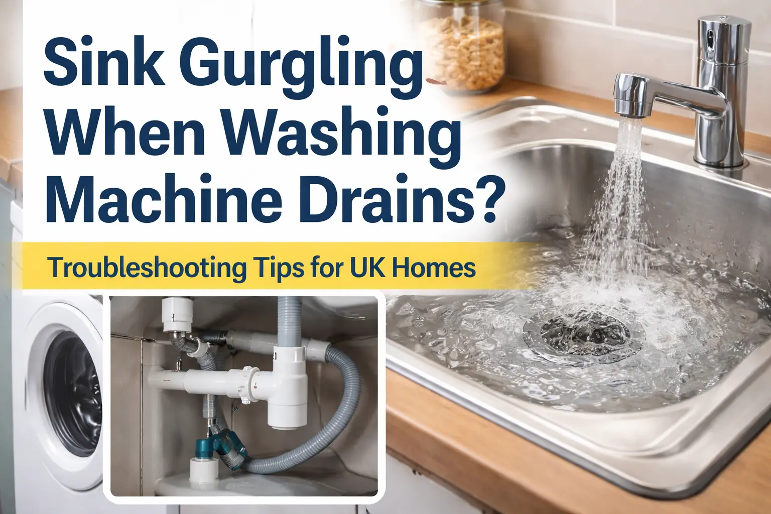 fix Sink Gurgles When Washing Machine Drains