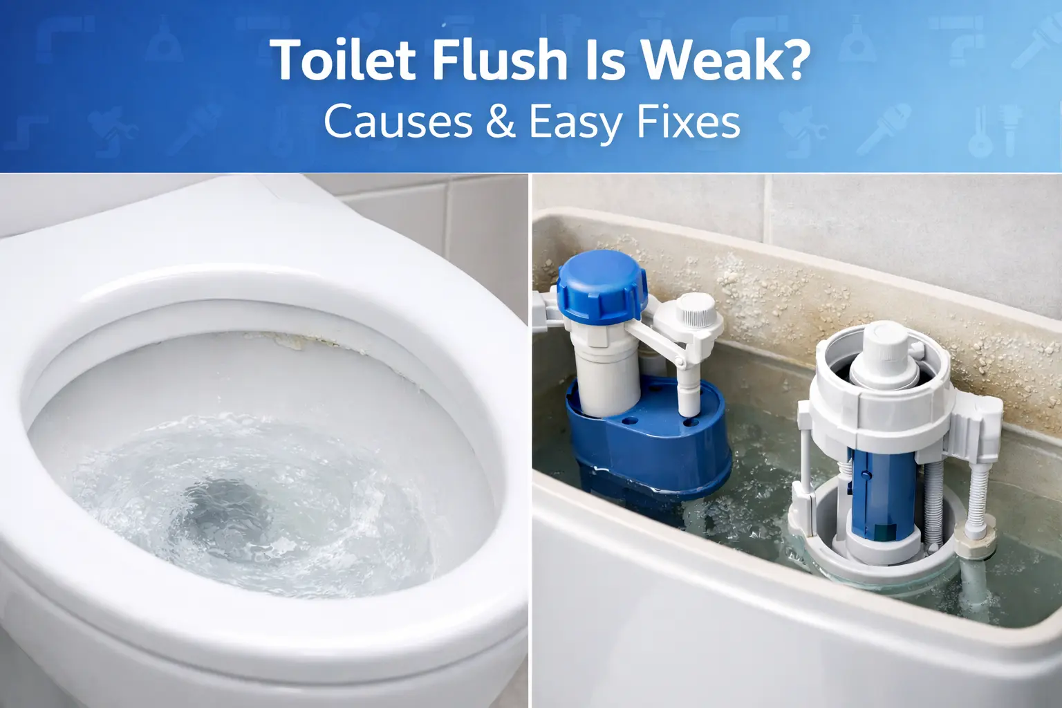 Toilet Flush Is Weak fix diy