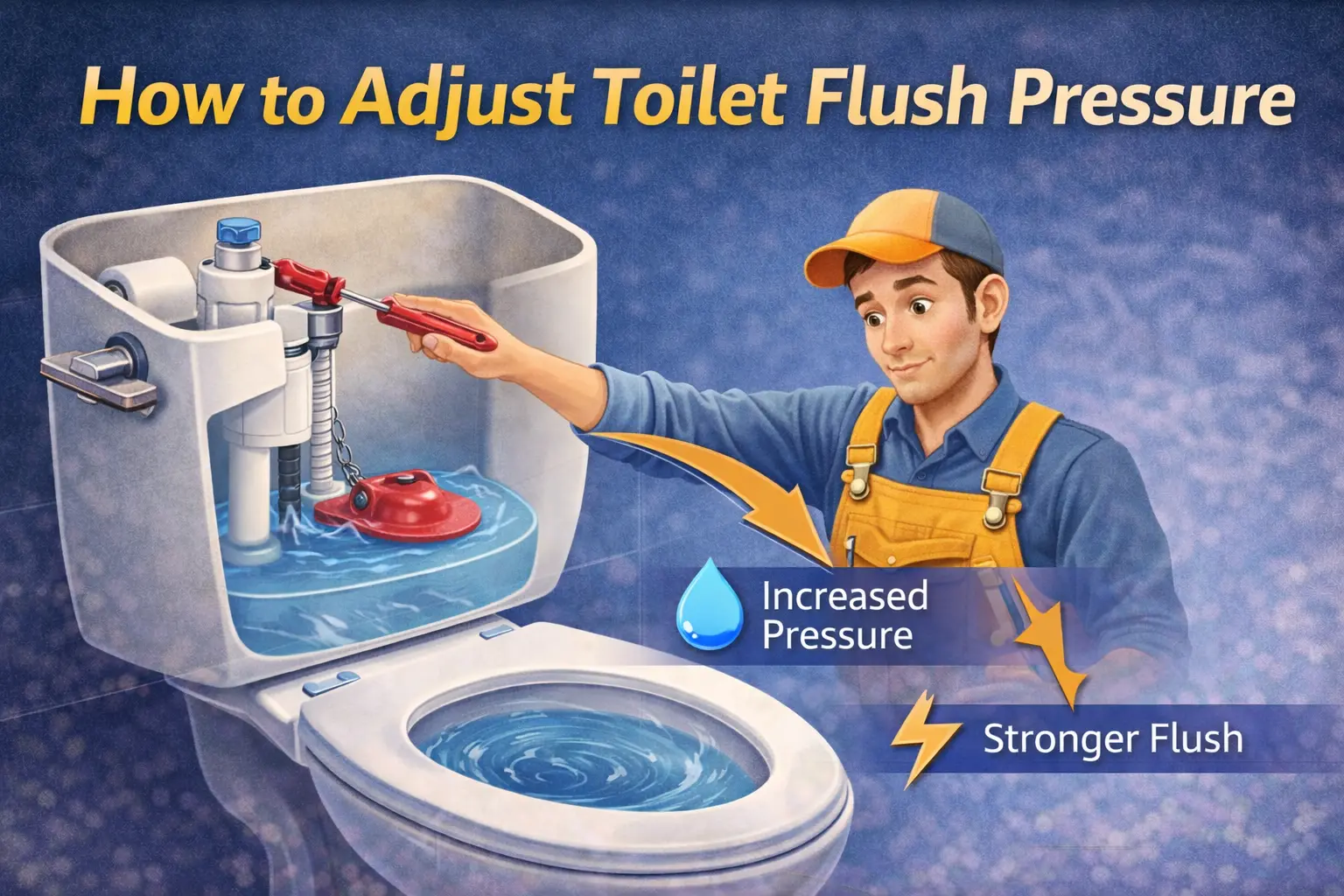 how to adjust toilet flush pressure