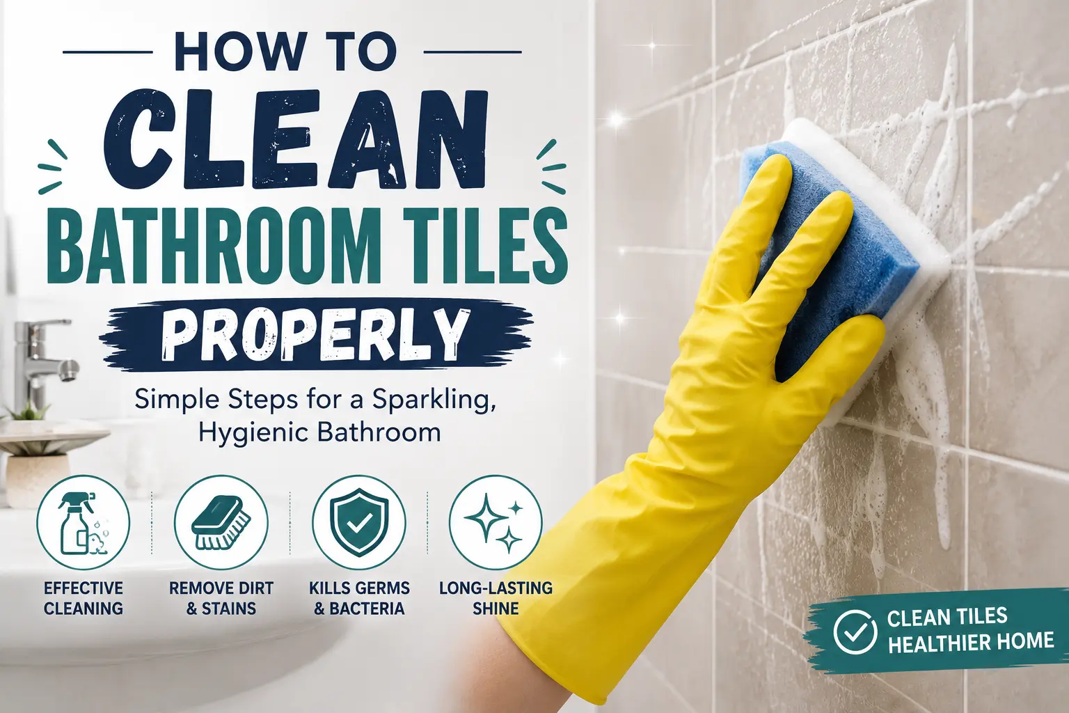 how to clean bathroom tiles properly easy trick